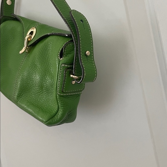 Kate Spade authentic,Green Leather Bag,top stitching, 6x8.5x2 in appropriately - Picture 3 of 13